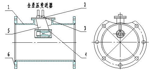 單點多重安裝結(jié)構(gòu)簡圖（當(dāng)管道尺寸為300～1000mm選用）